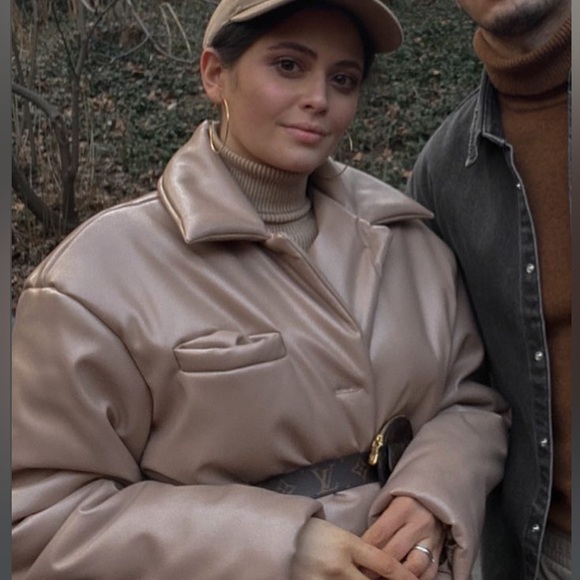 ligio Jackets & Blazers - NWT Ligio European Faux Leather belted jacket Coat size zara M